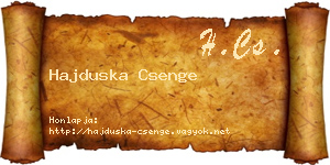 Hajduska Csenge névjegykártya